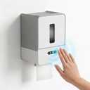 Smart Touchless Toilet Paper Dispenser, Automatic Paper Towel Dispenser, 2026 New Upgraded Electronic Senor Paper Towel Dispenser with Smart Motion Sensor and 3 Levels to Dispenser Papers (Gray)