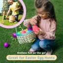 Prextex 3.5” Unfilled Easter Eggs Empty, 36 pcs - Empty Plastic Eggs Fillable with Candy, Presents for Toy Basket - Easter Decorations, Toy Egg Basket - Boys and Girls