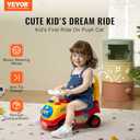 VEVOR Ride On Push Car for Toddlers, Ages 19+ Months, Ride Racer, Sit to Stand Toddler Ride On Toy, Kids Ride On Car with Music Steering, Horn & Under Seat Storage, Ride On Toy for Boys Girls