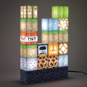 Paladone Minecraft Building Block Night Light  Officially Licensed LED Lamp for Boys Bedrooms, Gaming Decor & Gifts  Fun Minecraft Room Accessory
