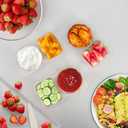 2 x Reusable Snack Containers with Lids for Kids Adults, 15 Sets Clear Stackable Meal Prep Lunch Pack Christmas Containers Box Food Condiment Organizations Portion Control Fridge Camping Party Supplies