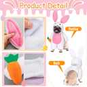 Huhumy Easter Dog Costume Easter Funny Walking Bunny Dog Outfit Fluffy Rabbit Hoodies Pet Clothes with Bunny Ears Arms and Trousers Sleeves(M)