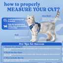 rabbitgoo Cat Harness and Leash for Walking, Escape Proof Soft Adjustable Vest Harnesses for Cats, Easy Control Breathable Reflective Strips Jacket, Navy Blue, S