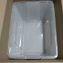 IRIS USA 54 Qt Stackable Plastic Storage Bins with Lids, 4 Pack - BPA-Free, Made in USA - See-Through Organizing Solution, Latches, Durable Nestable Containers, Secure Pull Handle - Clear