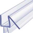 Premium Frameless Shower Door Bottom Seal Strip for Glass Doors - Shower Door Seal Sweep (1/4x 39, Clear Vinyl)