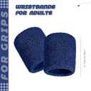 Bememo 24 Pcs Wrist Sweatbands Bulk Sports Wrist Bands for Men Women Breathable Athletic Tennis Wristbands Stretchy Absorbent Cotton Terry for Basketball, Baseball, Gym, Working Out