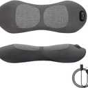 Smooth Triple Fusion Back Massager, with Heat, Vibration & Lumbar Traction Deep Tissue Lumbar Pillow for Lower Back Pain Relief, Relaxation for Home, Office Corded Electric (Dark Gray）