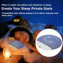 2026 New Bluetooth Sleep Pillow Speaker, Wireless White Noise Pillow Speaker with Timer, Ultra-Thin Stereo Bass Private Sleep Speaker for Adults Kids (Blue)