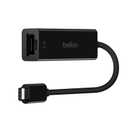 Belkin USB-C to Ethernet Adapter, Gigabit Ethernet Port Compatible w/ USB-C Devices, USB-C to Ethernet Cable for MacBook Pro & Dell XPS 13” Laptops, Ethernet USB-C Hub, Ethernet USB-C Adapter - Black