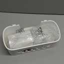 LEVERLOC Shower Caddy Suction Cup, Shower Organizer Removable Bathroom Shelf, Storage Suction Powerful Max Hold 22lbs Bathroom Caddy Waterproof Holder, White