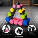 4-Tier Dumbbell Rack for 1-15 lb Weights, Holds 5 Pairs Space-Saving Sturdy A-Frame Stand for Home Gym, Weight Rack for Women's Dumbbell Set (Dumbbell Rack Stand Only)