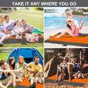 ACH Beach Blanket Waterproof Sandproof Extra Large Beach Mat Oversized 120"108" Portable Lightweight Outdoor Family Mat for Indoor Outside Picnic Camping Hiking Travel (Dark Grey)