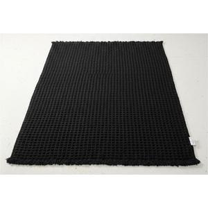 Rug Black Cotton Size 30x17 in (no brand)