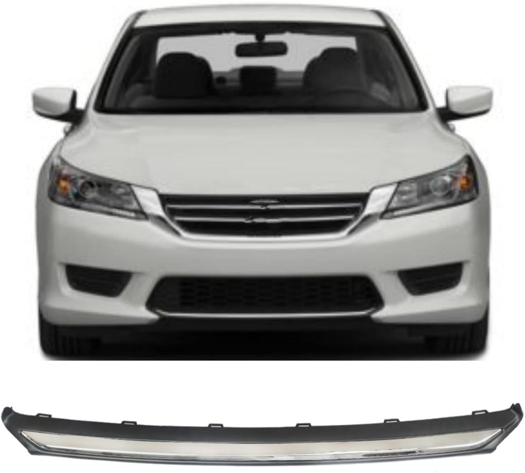 LABLT Chrome Front Bumper Trim Replacement for Accord 2013 2014 2015 HO1095119 71150T2FA00
