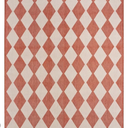 Nourison Positano 8' x 10' Terracotta Diamond Modern Flatweave Indoor/Outdoor Rug