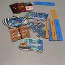 6 Pcs Travel Themed Wooden Centerpieces Table Toppers Adventure Awaits Party Decor Travel Around The World Bon Voyage Table Decor Photo Props for Let The Adventure Begin Going Away Party