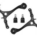 Front Lower Control Arms w/Front Suspension Lower Ball Joints-Left & Right Side Suspension Kits for 2003-2007 Honda Accord, 2004-2008 Acura TSX (4PCs)