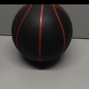 Silent Basketball Size 7 (29.5")  Grooved Airless Indoor Basketball for Quiet Dribbling and Indoor Training, Pro PU Foam Ball  Real Feel Higher Bounce Quieter (Black)