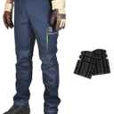 Ellobird Men's Cargo Construction Flex Work Pant for Men Double Knee Reinforcement Stretch Elastic Waistband Tactical Pants (36W x 32L)