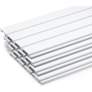 TRINITY 4 Ft x 1 Ft Modular Interlocking Garage Slatwall Panels, White, 4 Pack