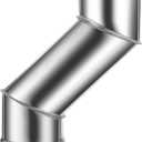 4 Inch Round Metal Duct Offset Dryer Vent Pipe Elbow Tube Duct Connector for HVAC, Ductwork Offsets Around Obstacles