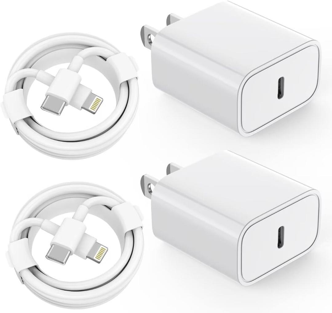 iPhone Fast Charger, 2Pack iPhone 13 Charger, [Apple MFi Certified] Type C Power Wall Charger with 3.3FT Cable Compatible with iPhone 14/14 Pro Max/13/13 Pro Max/12/12 Mini/Pro/11/XS/X/8Plus/iPad (White)