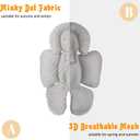 KAKIBLIN Infant Car Seat Insert, Carseat Head Insert & Body Support for Newborn, 2-in-1 Reversible Newborn Car Seat Cushion, Soft Stroller Insert for Car Seats, Bouncer, Strollers, Swing