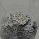SLEETLY 28pk Black and White Christmas Ball Ornaments for Tree Decorations - Holiday Xmas Shatterproof Plastic Balls, Icicles and Snowflakes Ornament Set