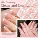 White French Tip Press on Nails Short Oval Fake Nails, Glossy Oval Nails Press on Full Cover Acrylic French Tip Nails Short False Nail Tips 240pcs Glue on Nails