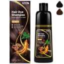 MEIDU Dark Brown Hair Dye Shampoo 3 in 1 for Women Men,Semi-Permanent Hair Color Shampoo,Lasts 30 Days (5.07 Oz)