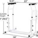 FSA/HSA Eligible, Vaunn Medical Bathroom Patented Height Adjustable Height Toilet Rail Grab Bar and Commode Safety Frame Handle