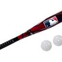 Franklin Sports Kids Plastic Baseball Bat + Balls Set - MLB Slammin' Toy Bat & Ball Set for Kids - Youth 30" Inch Plastic Baseball Bat & Plastic Baseball - Kids Bat + Ball Set, One Size