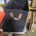 CHICVITA 30L Large Fabric Closet Bins for Shelves, 2Pack, Black