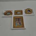 Geetery 4 Pcs Vintage Frames Set, Mini Antique Picture Frame Small Luxury Ornate Oval Circle Rectangle Wall Hanging for Gallery Wall Photo Display Tabletop Home Decor (Gold)