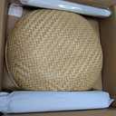 Set of 3 Handwoven Bamboo & Rattan Baskets Woven Bread Basket & Fruit Bowl for Kitchen Counter, Decorative Wicker Tray for Serving Snacks, Pastries & Table Centerpiece