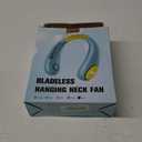 Kids Neck Fan, Portable Bladeless Fans for Kid 4-14Y Girls & Boys, 2600mAh USB Personal Mini Cooling Fan for Travel/Camping/Study, 4 Speeds, Lightweight, Compact, Perfect Summer Gifts for Kids (Black)