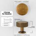 10 Pack Antique Brass Cabinet Knobs 1-1/10 Inch(28mm) Single Hole Cabinet Pulls Round Kitchen Cabinet Knobs Drawer Knobs