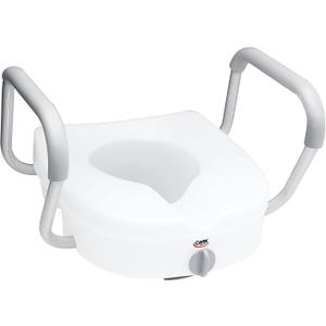 E-Z Lock Raised Toilet Seat with Adjustable Armrests