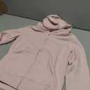 Amazon Essentials Girls and Toddlers' Fleece Zip-Up Hoodie Sweatshirt (Large, Light Mauve)