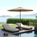Patio Umbrella Base with Wheels, 123 lb Fillable Stand with Locking Casters, Mobile HDPE Umbrella Holder for 6-12FT Umbrellas, Wind Resistant Design for Deck, Poolside, Backyard (Black)
