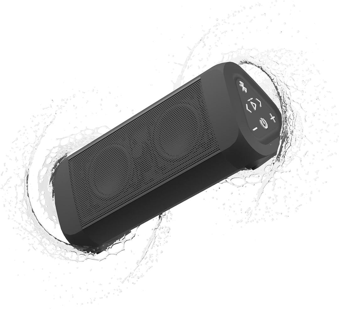 OontZ Ultra Bluetooth Speaker 5.4 | IPX7 Waterproof, 14W Enhanced Sound, 20-Hr Battery, 100ft Range, Deep Bass & Clear Audio, Durable Speaker for Pool, Beach, and Shower (Black)