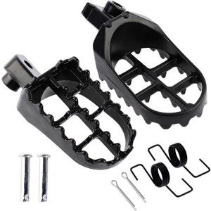 Black Foot Pegs Rest Footpegs Compatible with Yamaha PW50 PW80 BW80 DT50 RT100 RT180 T225S TT225T TTR110 TTR50E TTR90 TW200 WR200 WR250 WR500 XT250 XT350 XT600 YZ125 YZ250 YZ490 YZ80