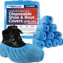 Disposable Shoe Covers for Indoors 100 Pack | Non-Woven, Water-Resistant Booties for Professionals | Durable, Shoe Protectors for Home, Office, and Job Sites by Frontline | Non-Woven, Water-Resistant, Durable, For Home, Office, and Job Sites, For Professionals