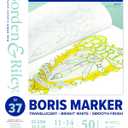 Borden & Riley 11" x 14" #37 Boris Marker Layout Bright White Translucent Bond Paper Pad, 50 GSM/13.5 LB, 50 Sheets, 1 Pad Each (037P111450)