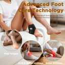 Foot Renew Massager for Neuropathy,4-in-1 Cordless Portable Foot and Ankle Massager for Heel Warming Heating Pad Heated Brace Wrap With 5 Vibration Modes,4 Heat Levels, Portable for Home, 2pcs black