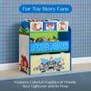 Delta Children - Toy Story Design & Store 6 Bin Toy Storage Organizer - Greenguard Gold Certified, Blue, 24.61"L x 11.81"W x 26.57"H