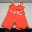 SUUKSESS Women 2 Piece Workout Sets Built in Bra Yoga Tank Top High Waisted Tummy Control Biker Shorts (Small, Red)