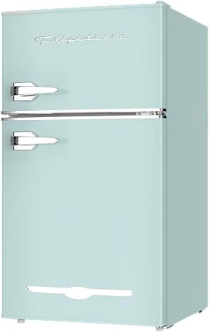 Frigidaire EFR840 Retro Mini Fridge with Freezer & Side Bottle Opener - Small 2 Door Refrigerator for Office Bar or College Dorm Room - 3.2 Cu Ft, Mint