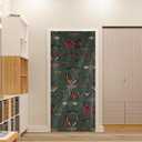 Vintage Moth Butterfly Door Cover Decorations, Dark Academia Gothic Insect Cottagecore Doorway Curtains Door Covers Banners Photography Background Backdrop for Indoor Outdoor Decor, 35*79 Inch