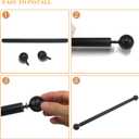 Lamp Post Cross Arm Steel Cross Arm Ladder Rest with Removable Knobs 16 inch Cross Arm Replacement for Outdoor Lamp Posts Pole Light, Black